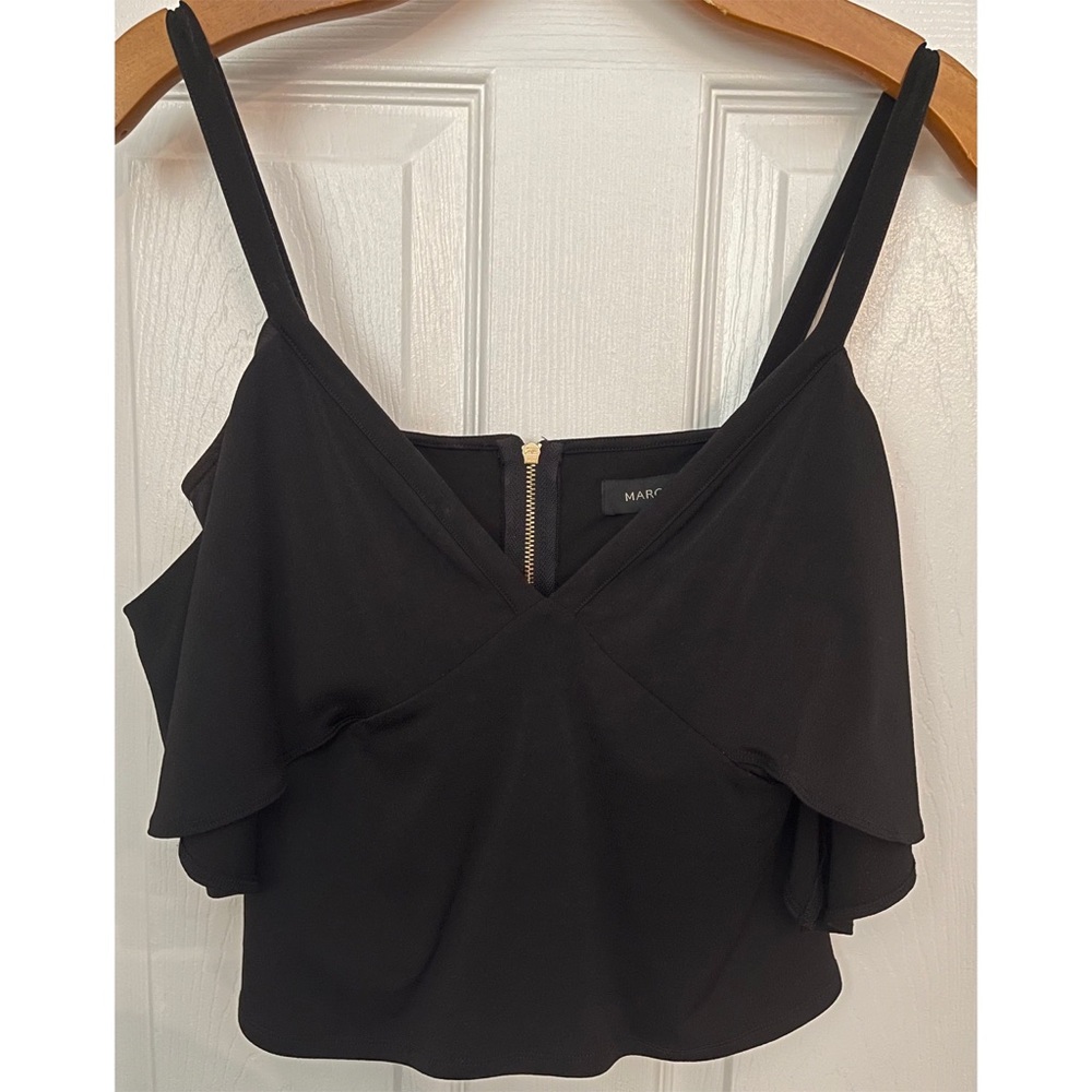 Marciano off the shoulder blouse with zipper back